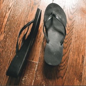 COPY - Women’s Black heeled flip flops